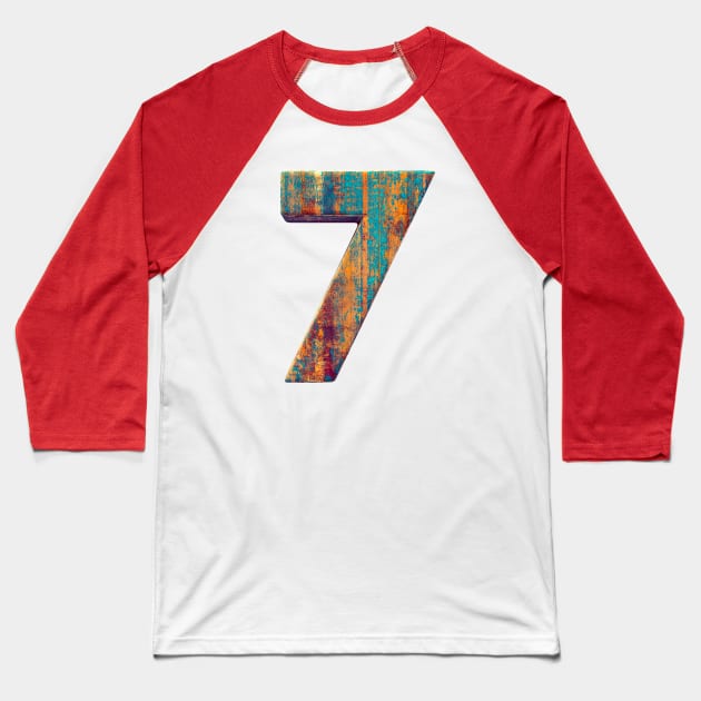 Seven rust Baseball T-Shirt by PallKris